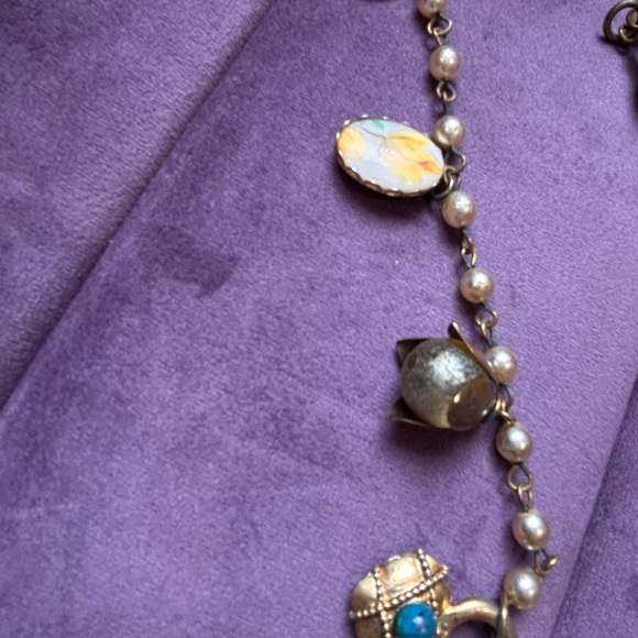 Betsey Johnson Gold Charm Necklace with Colorful Accents - Picture 12 of 16